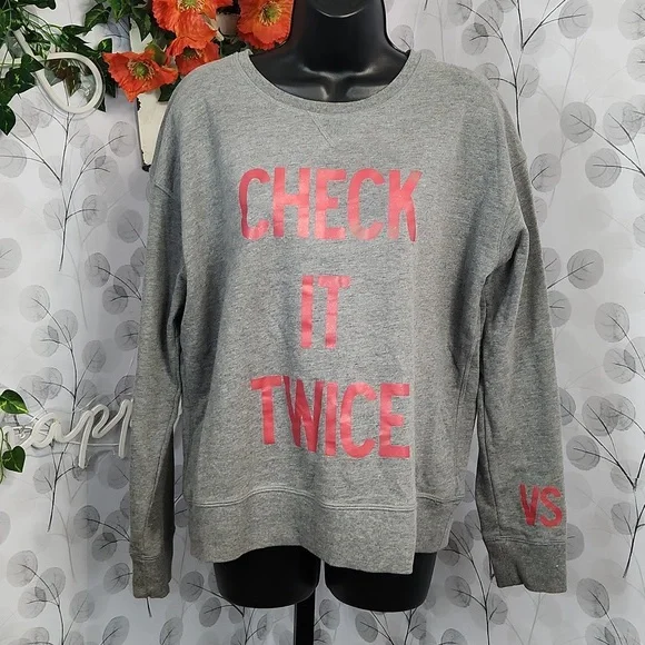 Victoria's Secret "Check It Twice" Graphic Pullover - Picture 4 of 10